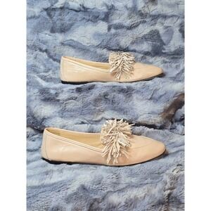 NWB Ron White Landrey Nappa Suede and Leather Pom Loafers Blush EU 39 / 8.5